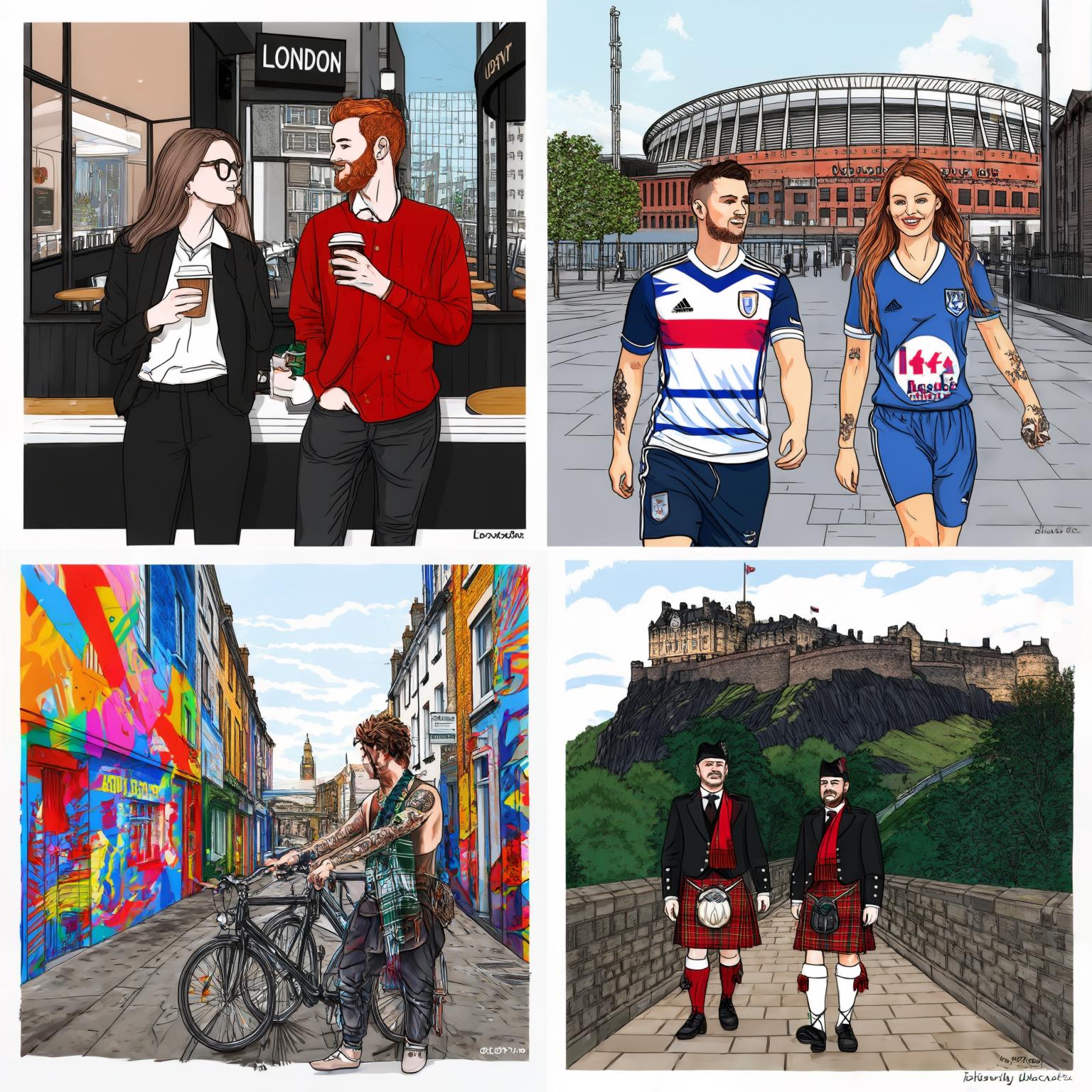 AI Image Generated by Luma Photon: THE MOST STEREOTYPICAL COUPLES IN EACH UK CITY ACCORDING TO AI